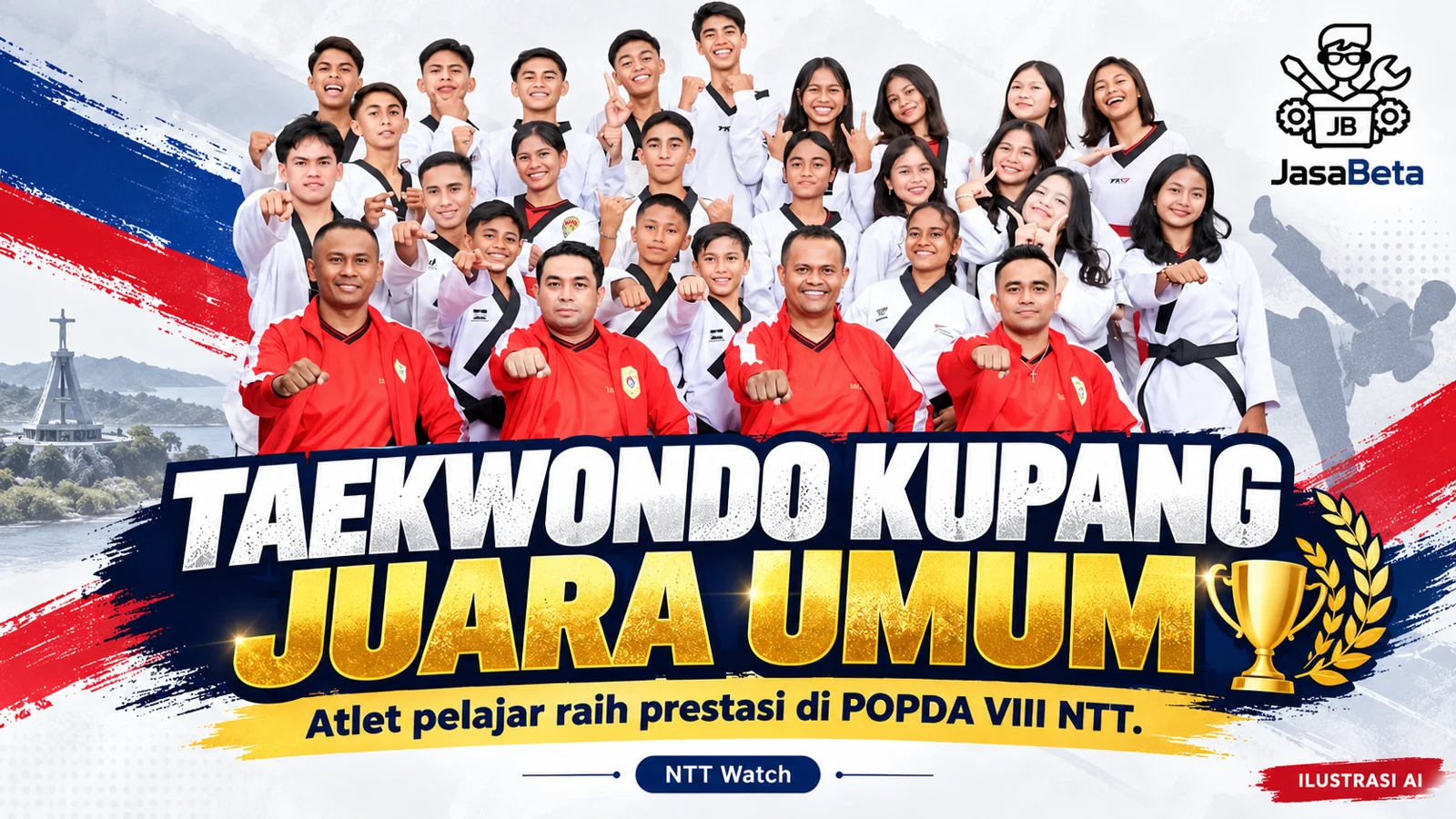 Ilustrasi AI berdasarkan gambar sumber berita