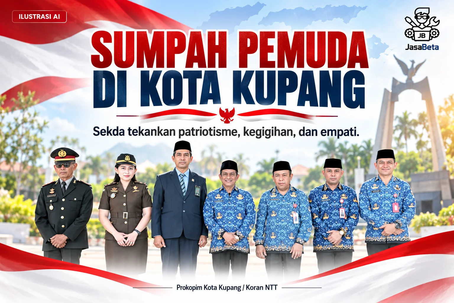 Ilustrasi AI berdasarkan gambar sumber berita
