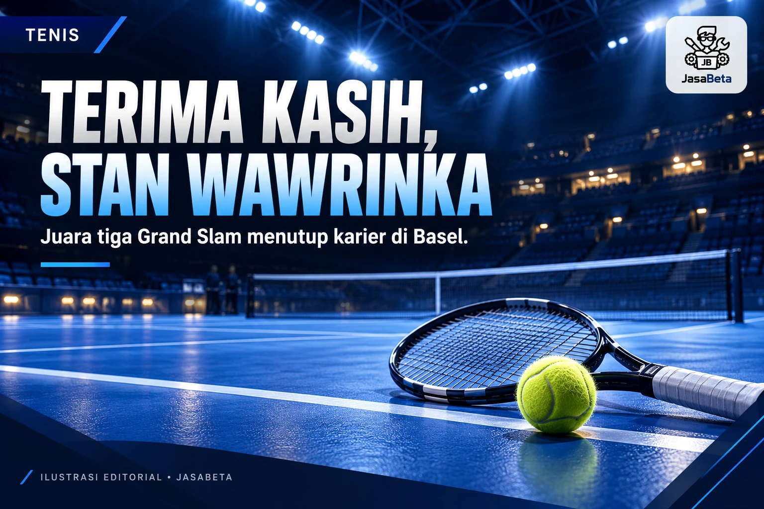 TERIMA KASIH, STAN WAWRINKA. Juara tiga Grand Slam menutup karier di Basel.