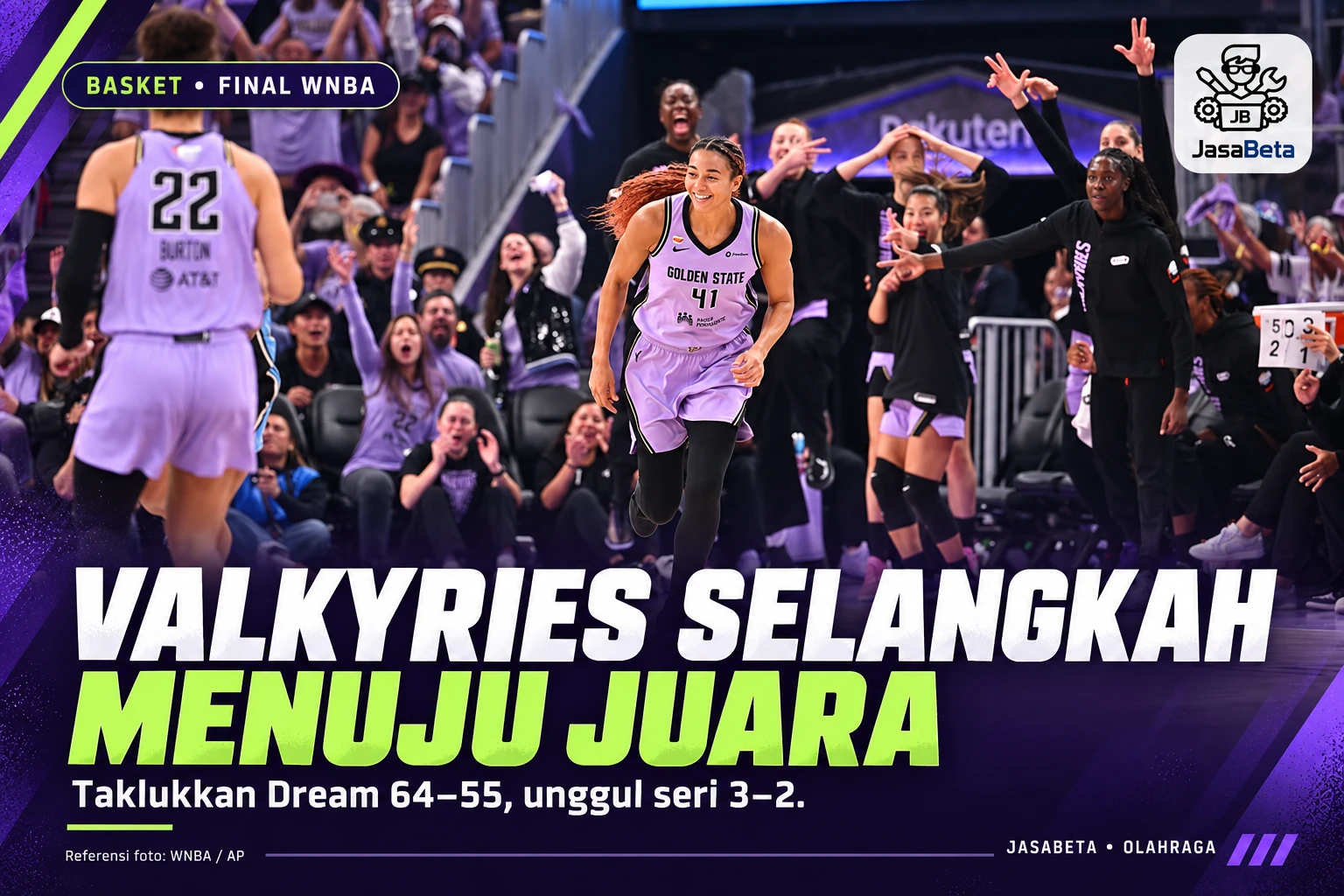 VALKYRIES SELANGKAH MENUJU JUARA. Taklukkan Dream 64–55, unggul seri 3–2.