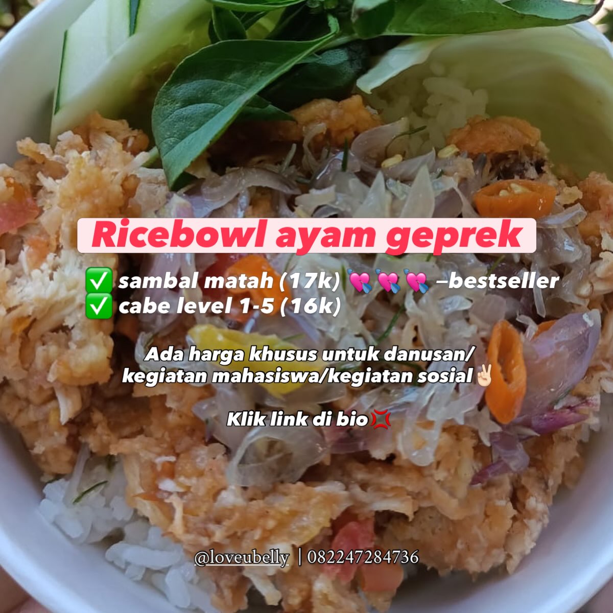 Hasil pekerjaan 3 untuk Loveubelly Catering Kupang