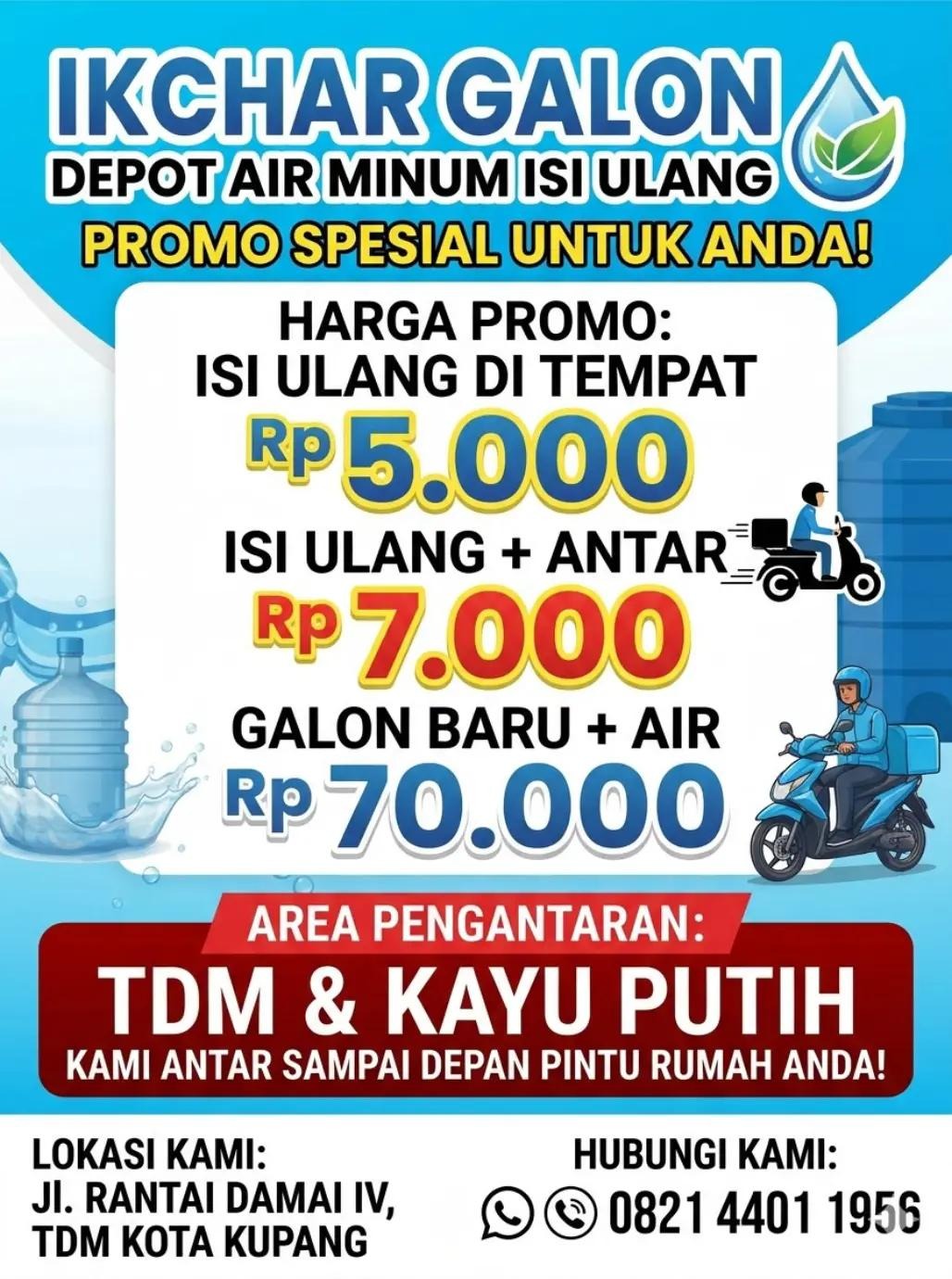 Foto IKCHAR RO Kupang - Isi Ulang dan Antar Galon